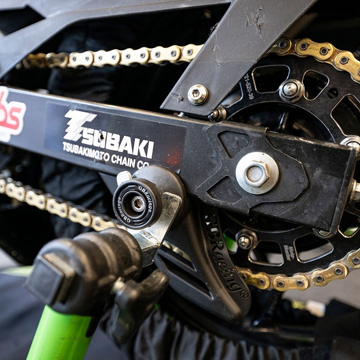 [CGA18-GBR-SET-009] GBRacing Lower Chain Guard 8mm Paddock Stand Bobbin Assembly for Suzuki GSX-8R - image 1