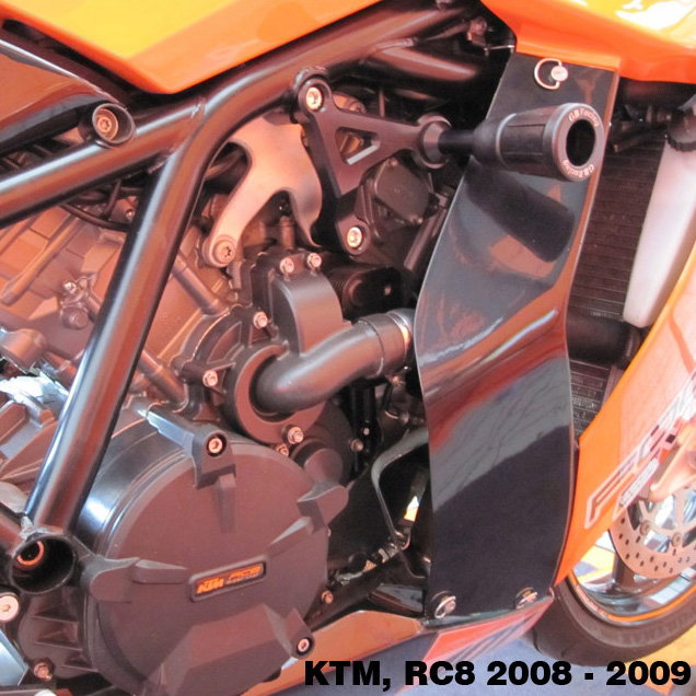 [CP-RC8-2008-LHS-GBR] GBRacing Frame Sliders LHS Assy for KTM RC8 / RC8 R - image 1