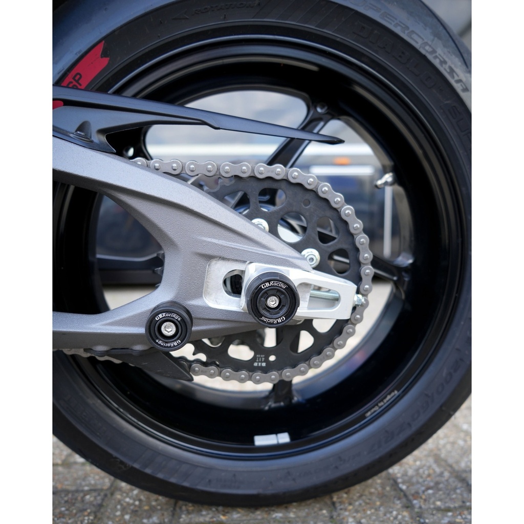 [GSP-28-18-80-001] GBRacing Rear LHS Spindle Protector for Ducati Panigale V4 - image 1