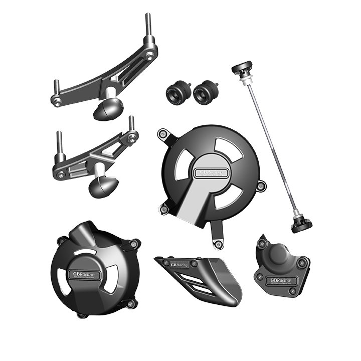 [CP675-CS-8-GBR] GBRacing Crash Protection Bundle (Street/8mm) Triumph Daytona 675 Street Triple R