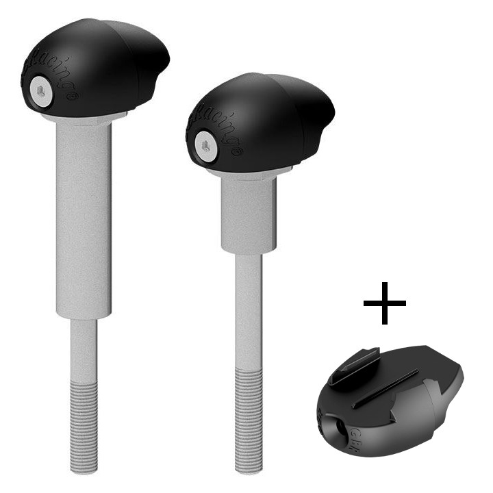 GBRacing Street Bullet Frame Sliders for Kawasaki ZX-4R RR GoPro™ Camera Mount bundle