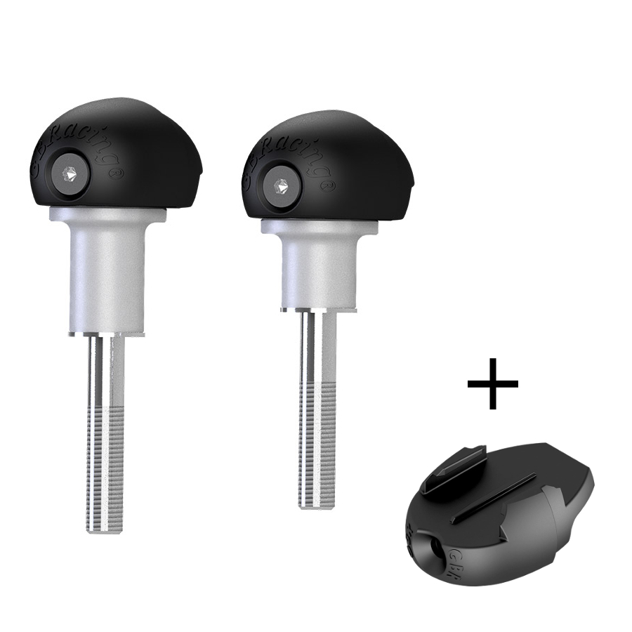 [FS-XSR900-2015-S-GPR] GBRacing Street Bullet Frame Sliders for Yamaha XSR900 GoPro™ Camera Mount bundle