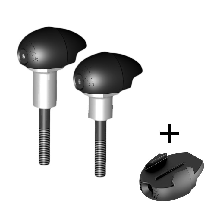 GBRacing Race Bullet Frame Sliders for Suzuki GSX-R1000 GoPro™ Camera Mount bundle