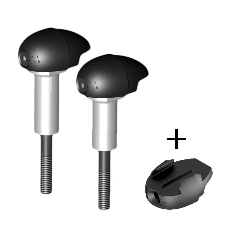 [FS-GSXR1000-L7-S-GPR] GBRacing Street Bullet Frame Sliders for Suzuki GSX-R1000 GoPro™ Camera Mount bundle