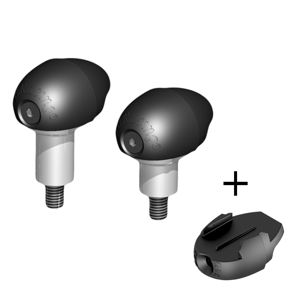 [FS-675-2006-R-GPR] GBRacing Race Bullet Frame Sliders for Triumph Daytona 675 Street Triple GoPro™ Camera Mount bundle