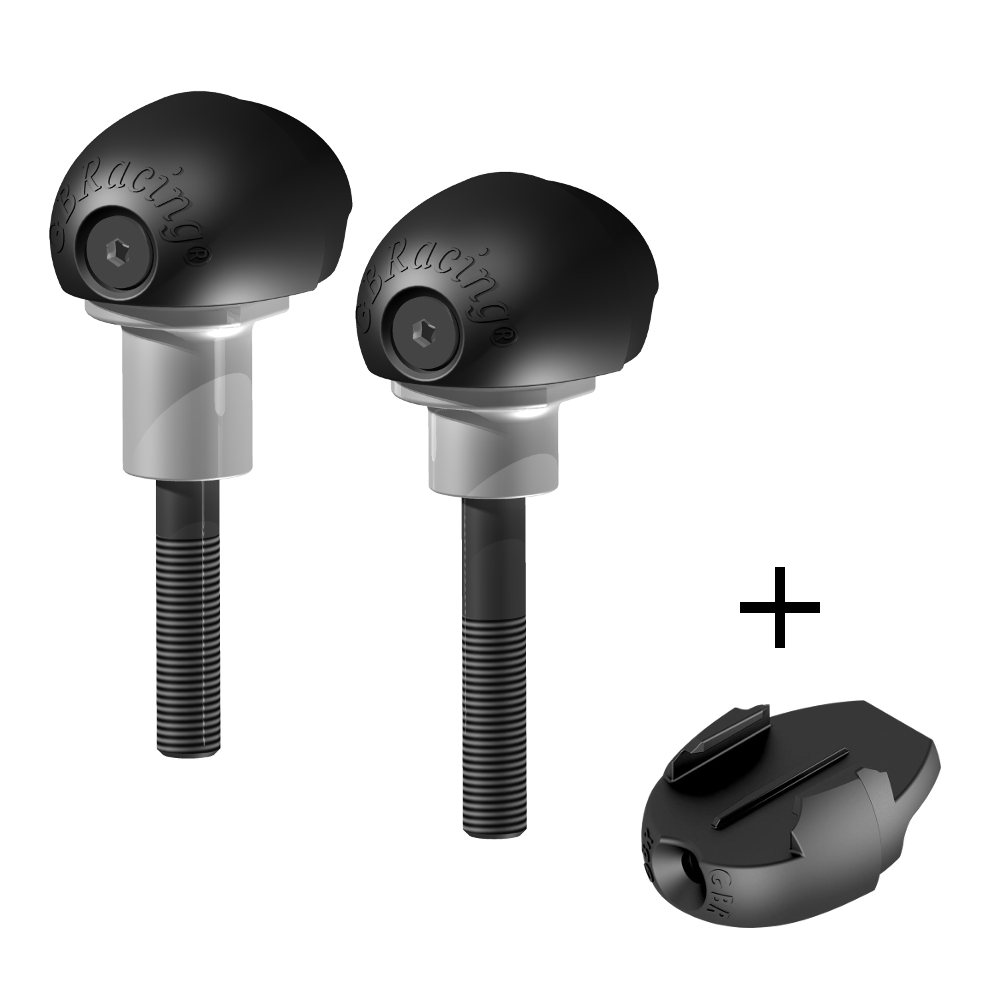 [FS-GSXR1000-K5-R-GPR] GBRacing Race Bullet Frame Sliders for Suzuki GSX-R1000 GoPro™ Camera Mount bundle