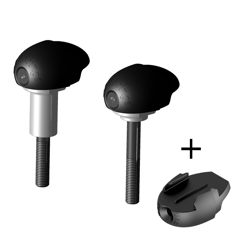 GBRacing Race Bullet Frame Sliders for Kawasaki ZX-10R GoPro™ Camera Mount bundle