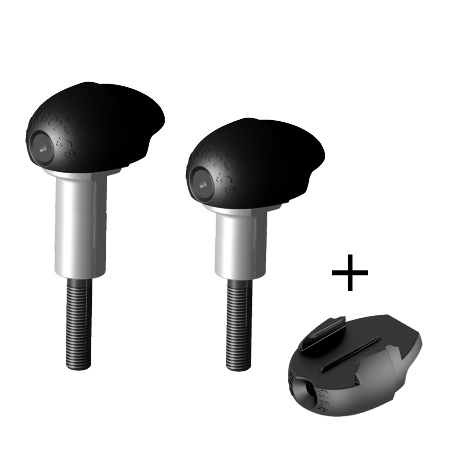 [FS-ZX10-2011-S-GPR] GBRacing Street Bullet Frame Sliders for Kawasaki ZX-10R GoPro™ Camera Mount bundle