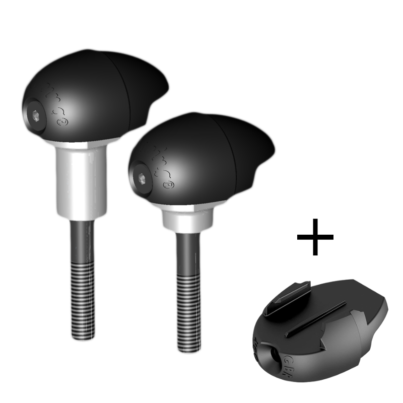 [FS-S1000RR-2009-R-GPR] GBRacing Race Bullet Frame Sliders for BMW S1000RR HP4 GoPro™ Camera Mount bundle