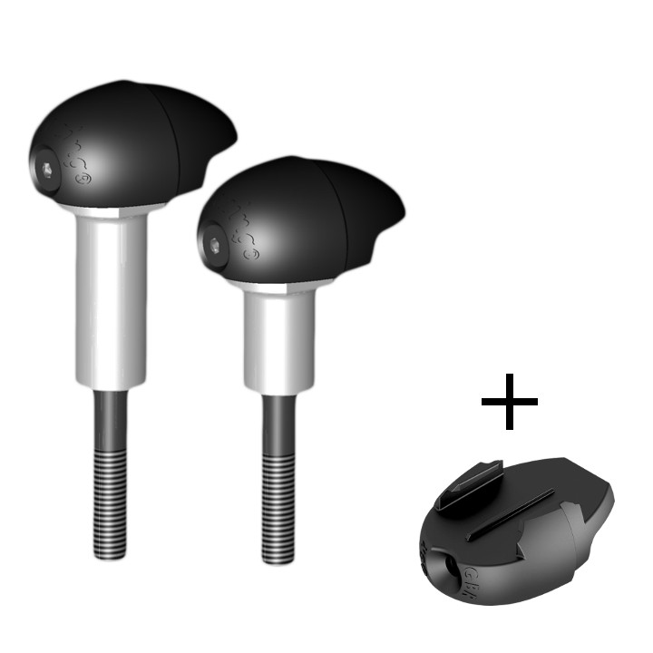 GBRacing Street Bullet Frame Sliders for BMW S1000RR HP4 GoPro™ Camera Mount bundle