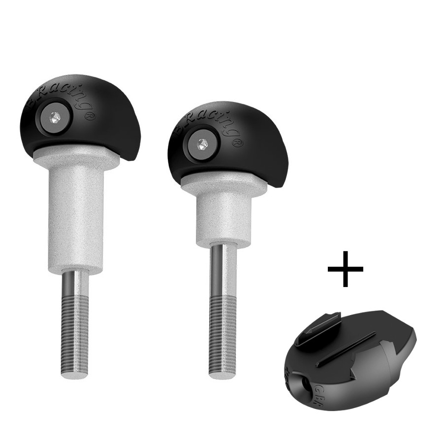 [FS-XSR900-2022-S-GPR] GBRacing Street Bullet Frame Sliders for Yamaha XSR900 GoPro™ Camera Mount bundle